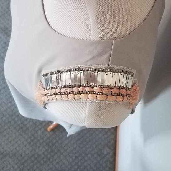 Rachel Roy Grey Sleeveless Top with Beaded Sequin Detail Size XS - Picture 6 of 10